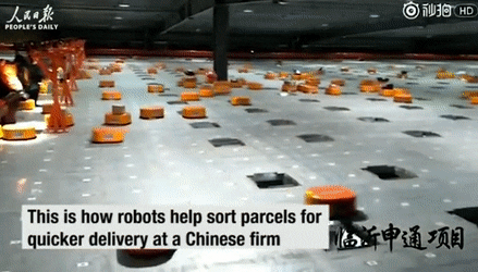 Figure 1: a) Warehouse robots in chinese firm moving thousands of packages,